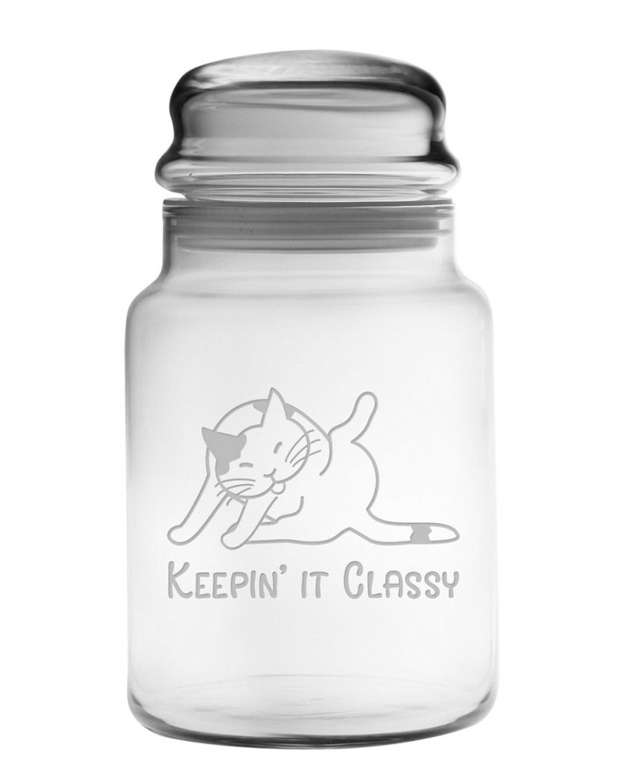 Pet Supplies Susquehanna Glass | Susquehanna Glass Classy Cat Apothecary Jar Home Pet Supplies