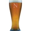 Drinkware Susquehanna Glass | Susquehanna Glass Monogrammed Set Of Four 23Oz Weizenbier Glasses, (A-Z) Home Drinkware