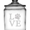 Games & Giftables Susquehanna Glass | Susquehanna Glass Love Paw Half Gallon Jar Home Bar Carts & Accessories