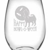 Games & Giftables Susquehanna Glass | Susquehanna Glass Happy Howl-O-Ween Set Of 4 21Oz Stemless Wine Glasses Home Bar Carts & Accessories