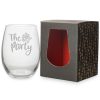 Drinkware Susquehanna Glass | Susquehanna Glass The Party Stemless Wine & Gift Box Home Drinkware