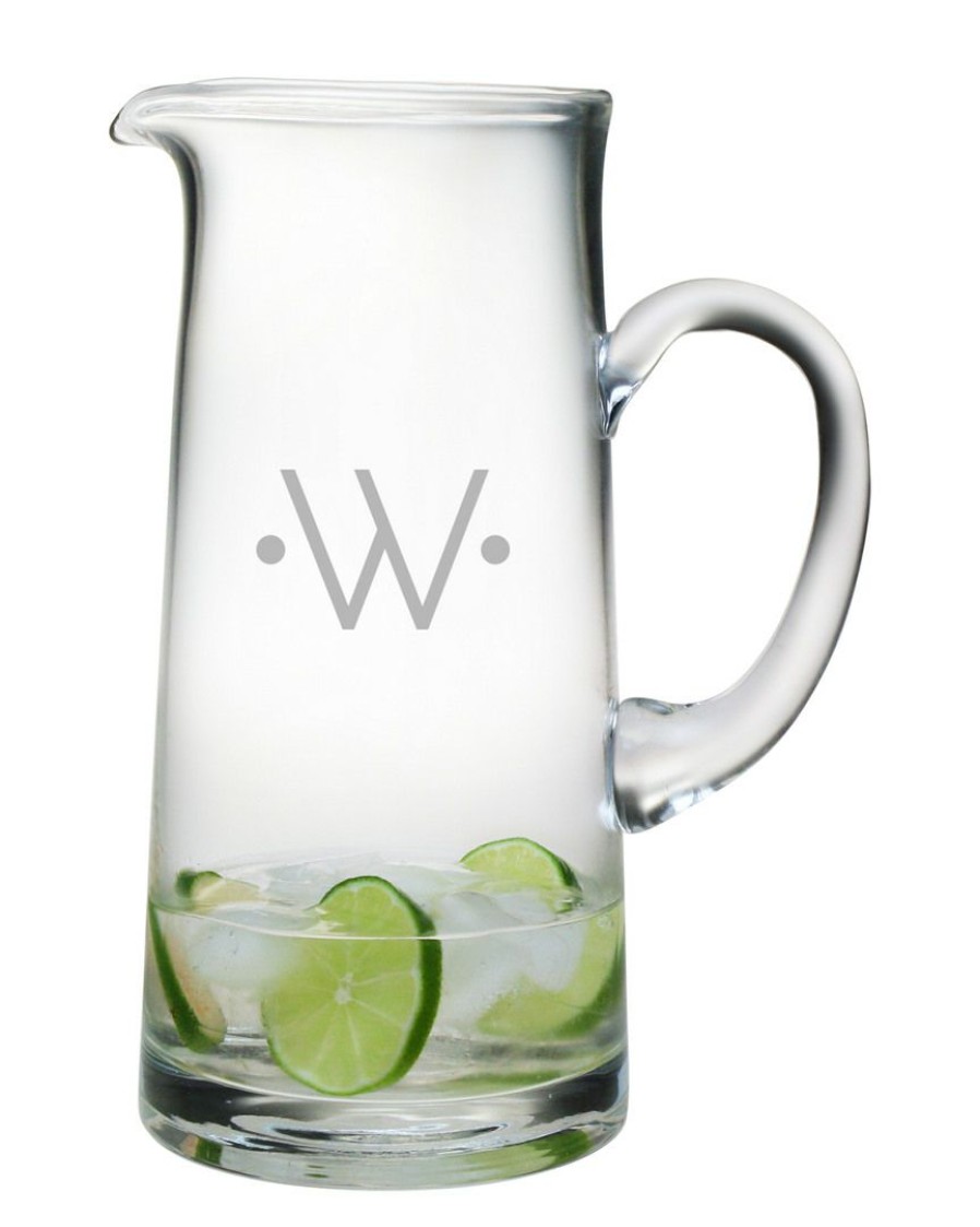 Drinkware Susquehanna Glass | Susquehanna Glass Monogrammed 60Oz Dot Tankard Pitcher, (A-Z) Home Drinkware