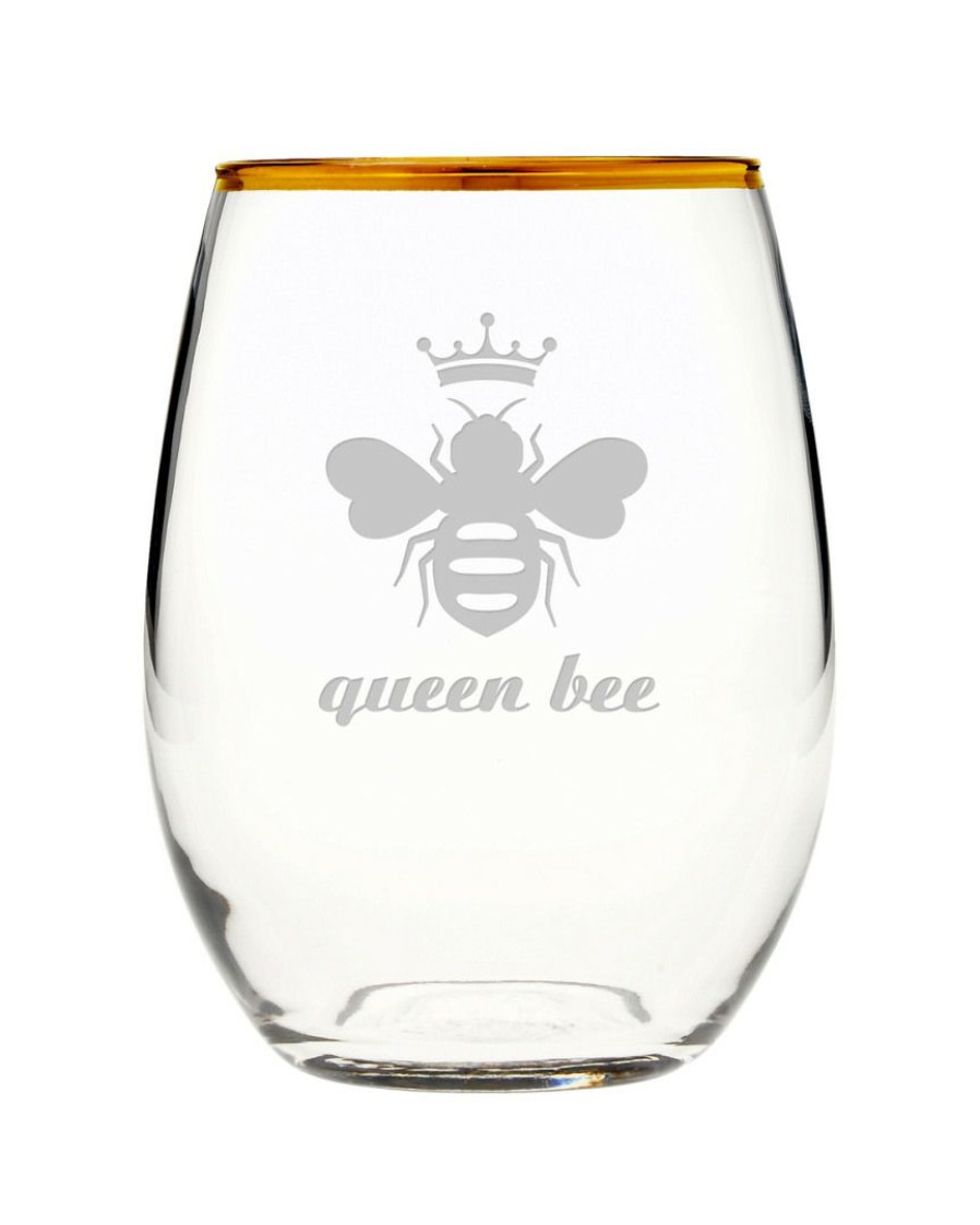 Games & Giftables Susquehanna Glass | Susquehanna Glass Set Of Four Queen Bee Glasses Home Bar Carts & Accessories