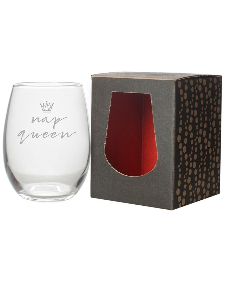 Games & Giftables Susquehanna Glass | Susquehanna Glass Nap Queen Stemless Wine & Gift Box Home Bar Carts & Accessories