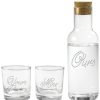 Games & Giftables Susquehanna Glass | Susquehanna Glass Yours, Mine & Ours Decanter & Tumbler 3Pc Set Home Bar Carts & Accessories