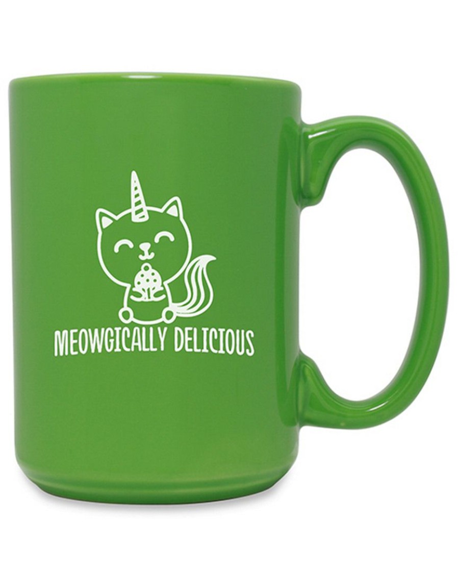 Dinnerware Susquehanna Glass | Susquehanna Glass Meowgically Delicious Grande Green Mug Home Dinnerware