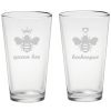 Drinkware Susquehanna Glass | Susquehanna Glass Set Of 2 The Hive Pint Glass Home Drinkware