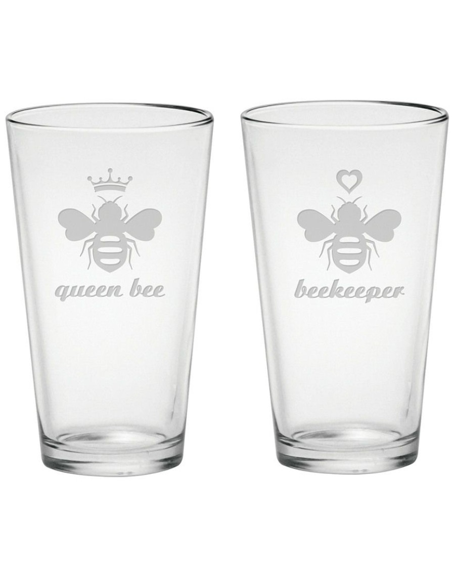 Drinkware Susquehanna Glass | Susquehanna Glass Set Of 2 The Hive Pint Glass Home Drinkware