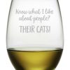 Dinnerware Susquehanna Glass | Susquehanna Glass Their Cats Stemless Wine & Gift Box Home Dinnerware