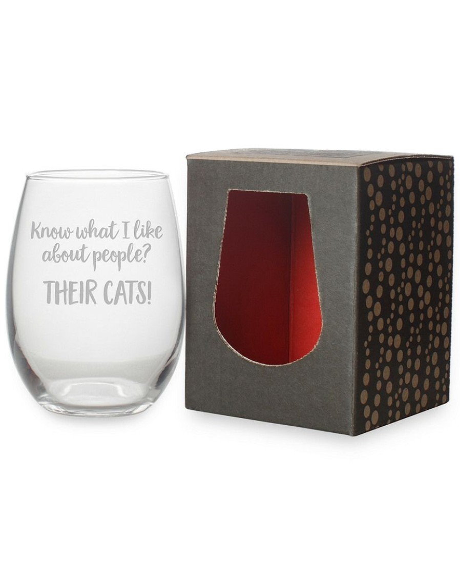 Dinnerware Susquehanna Glass | Susquehanna Glass Their Cats Stemless Wine & Gift Box Home Dinnerware