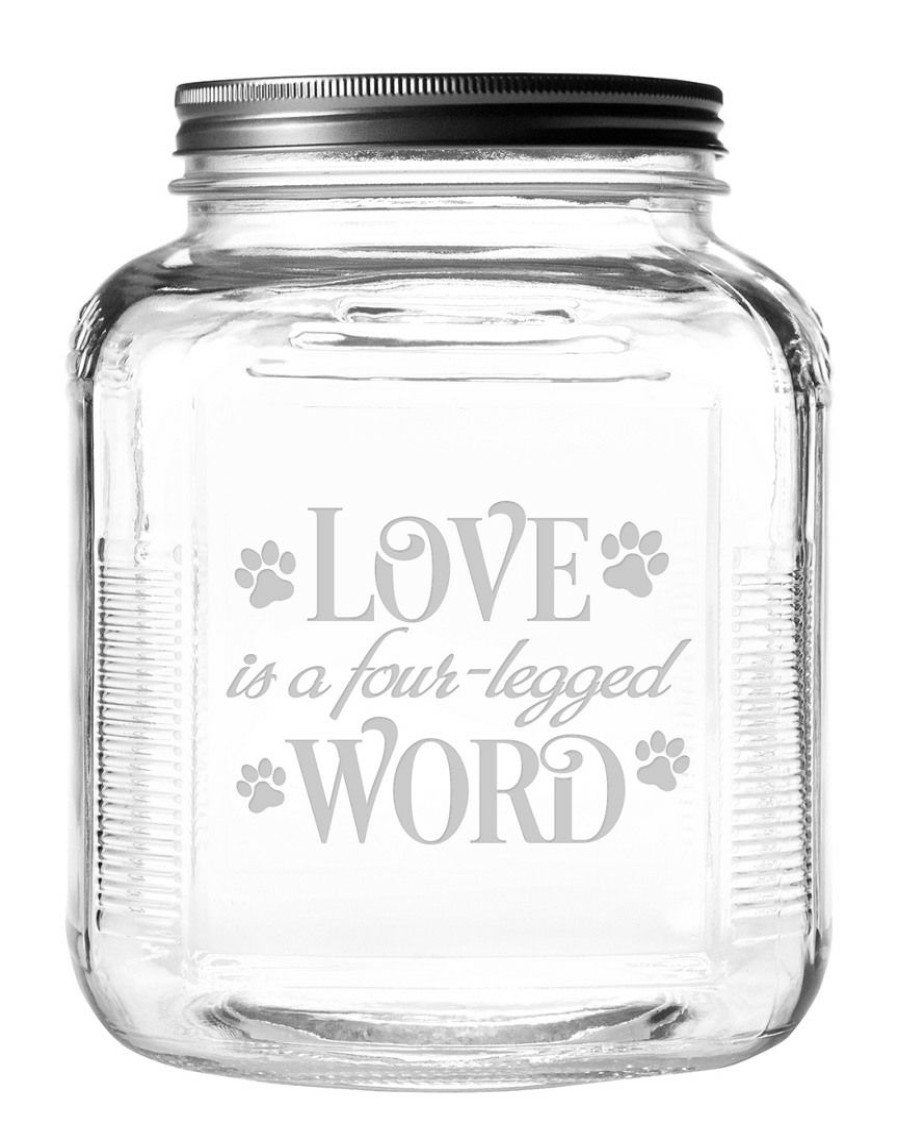 Games & Giftables Susquehanna Glass | Susquehanna Glass Four-Legged Word Gallon Treat Jar Home Bar Carts & Accessories