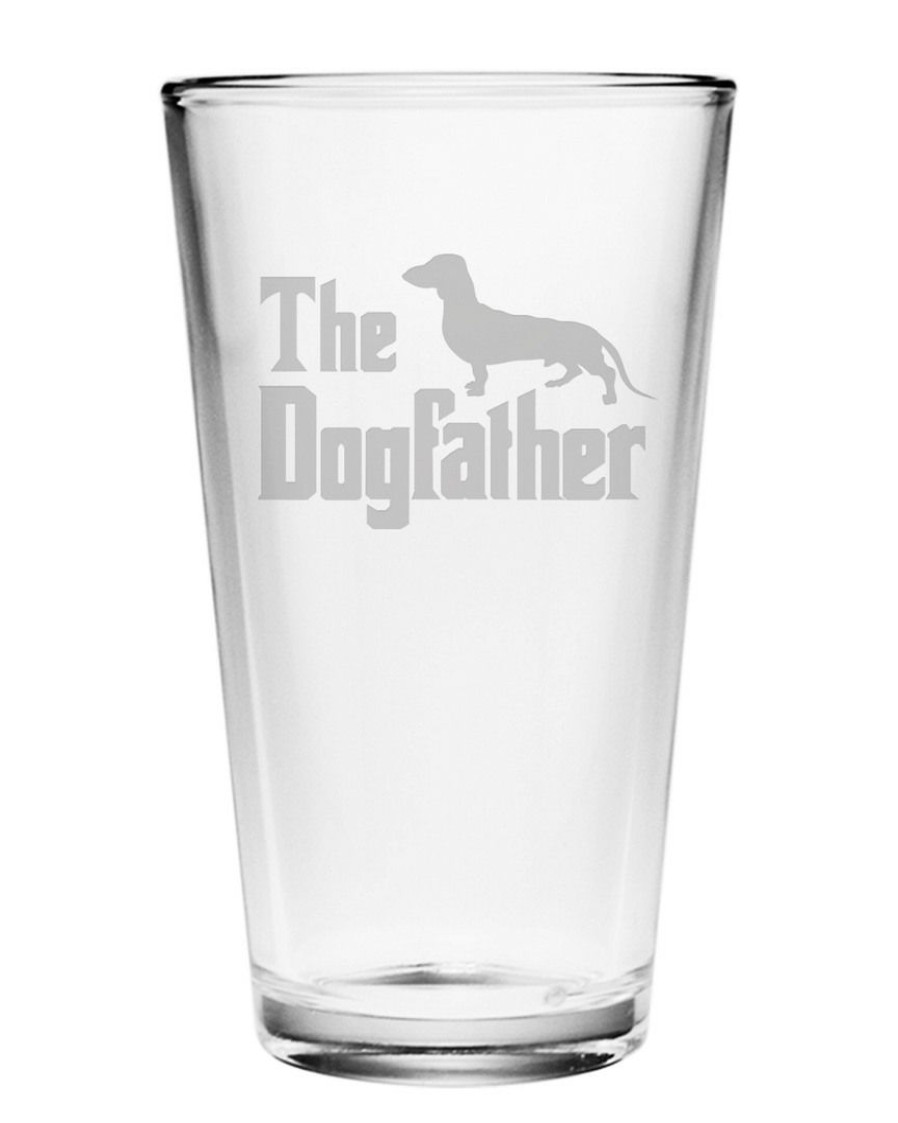 Pet Supplies Susquehanna Glass | Susquehanna Glass Set Of 4 16Oz The Dogfather Pint Glasses Home Pet Supplies