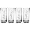 Games & Giftables Susquehanna Glass | Susquehanna Glass Set Of 4 Hula Girl Hiball Glass Home Bar Carts & Accessories