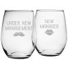 Drinkware Susquehanna Glass | Susquehanna Glass Set Of 2 Management Stemless Wine Glasses Home Drinkware