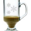 Games & Giftables Susquehanna Glass | Susquehanna Glass Snowflakes Set Of 4 Coffee Mugs Home Bar Carts & Accessories