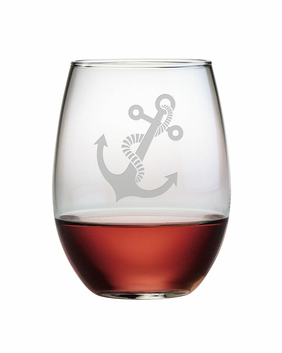 Games & Giftables Susquehanna Glass | Susquehanna Glass Company Set Of 4 21Oz Stemless Wine Glasses Home Bar Carts & Accessories