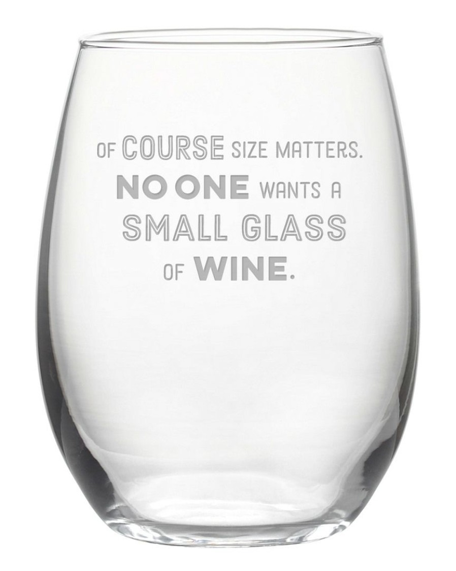 Games & Giftables Susquehanna Glass | Susquehanna Glass Size Matters Stemless Wine & Gift Box Home Bar Carts & Accessories