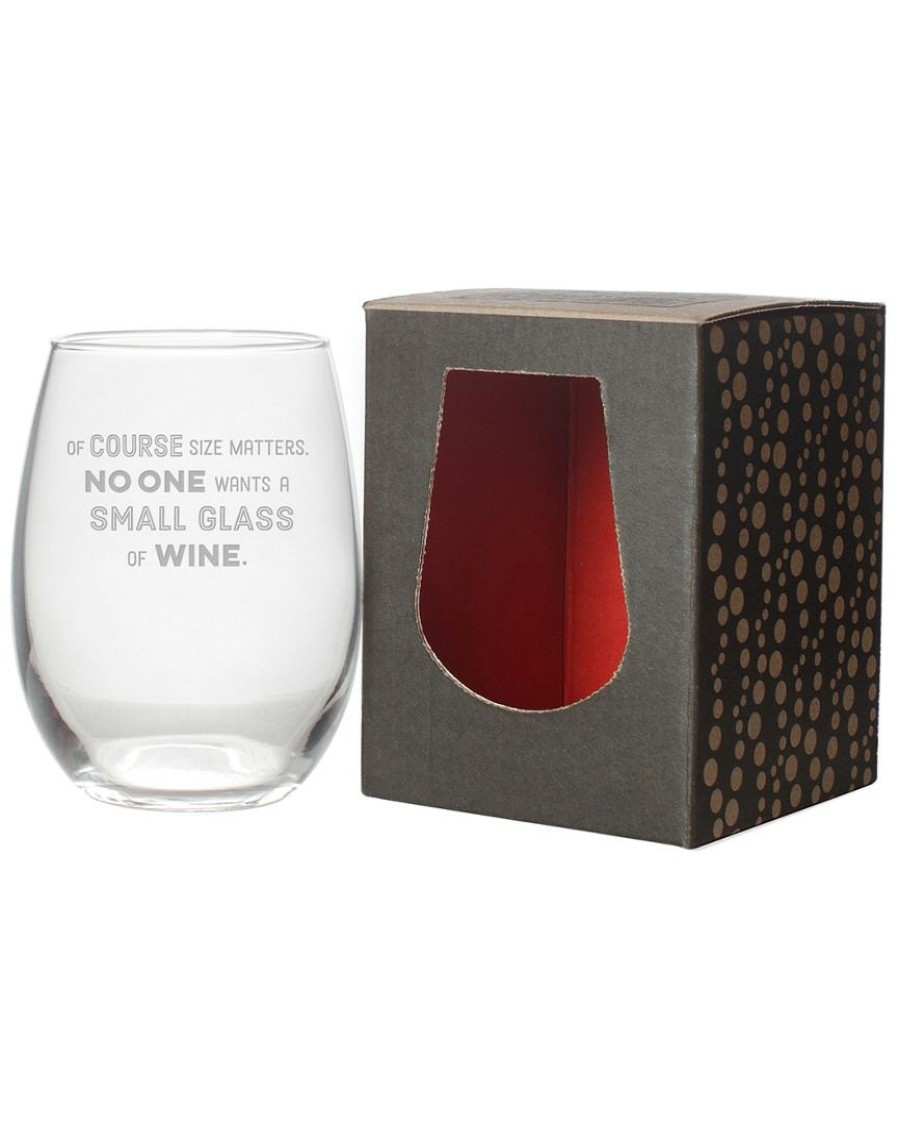 Games & Giftables Susquehanna Glass | Susquehanna Glass Size Matters Stemless Wine & Gift Box Home Bar Carts & Accessories