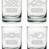 Games & Giftables Susquehanna Glass | Susquehanna Glass Nautical Knots Set Of 4 Rocks Glasses Home Bar Carts & Accessories