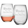 Games & Giftables Susquehanna Glass | Susquehanna Glass Set Of 2 Blondes Stemless Wine Glasses Home Bar Carts & Accessories