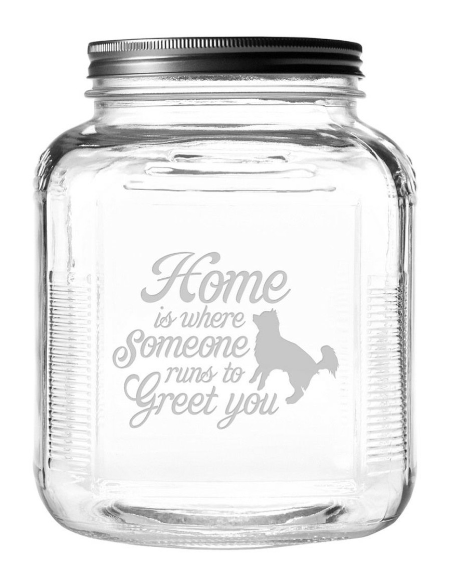 Games & Giftables Susquehanna Glass | Susquehanna Glass Someone Runs To Greet You Brushed Lid Gallon Jar Home Bar Carts & Accessories