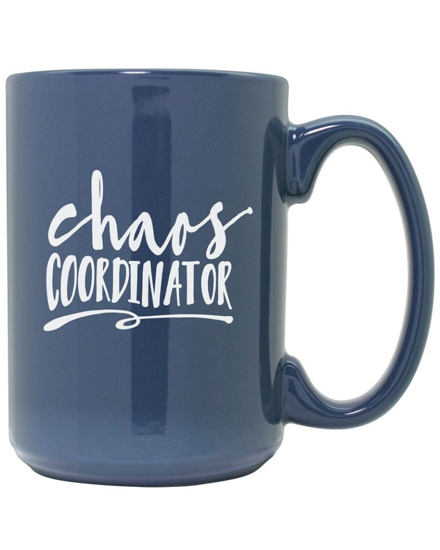 Decorative Items & Frames Susquehanna Glass | Susquehanna Glass Chaos Coordinator Etched Steel Blue Mug Home Decorative Items & Frames