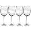 Games & Giftables Susquehanna Glass | Susquehanna Glass Set Of 4 Go Ask Mom Assortment Wine Glass Home Bar Carts & Accessories