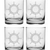 Games & Giftables Susquehanna Glass | Susquehanna Glass Set Of 4 Captains Helm Rocks Glasses Home Bar Carts & Accessories