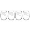 Games & Giftables Susquehanna Glass | Susquehanna Glass Susquehanna Set Of 4 Go Ask Mom Assortment Stemless Wine Glasses Home Bar Carts & Accessories