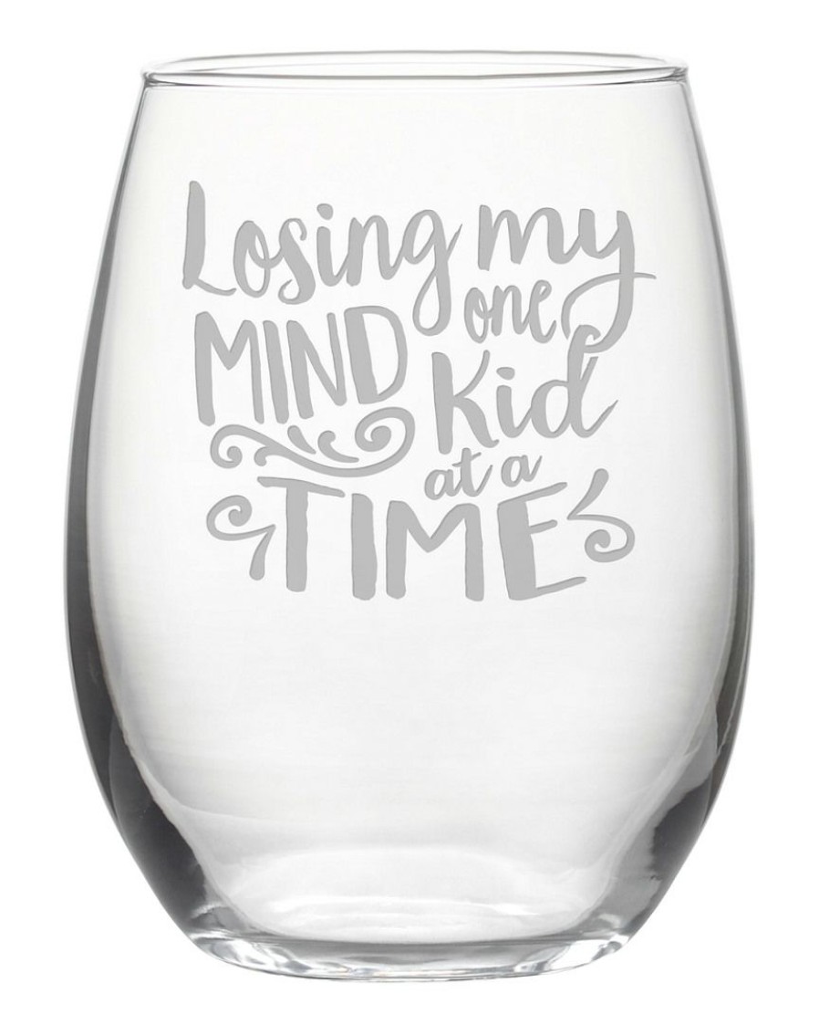 Games & Giftables Susquehanna Glass | Susquehanna Glass Losing My Mind Stemless Wine & Gift Box Home Bar Carts & Accessories