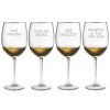 Drinkware Susquehanna Glass | Susquehanna Glass Set Of Four Naughty Christmas 19Oz Wine Glasses Home Drinkware