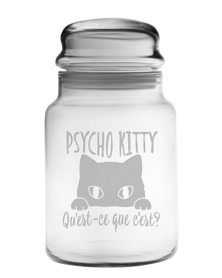 Dinnerware Susquehanna Glass | Susquehanna Glass Psycho Kitty Apothecary Jar Home Dinnerware