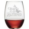 Games & Giftables Susquehanna Glass | Susquehanna Glass Blitzened Set Of Four Stemless 21Oz Wine Glasses Home Bar Carts & Accessories