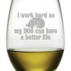 Pet Supplies Susquehanna Glass | Susquehanna Glass Set Of 4 Dog Better Life Stemless Wine Tumblers Home Pet Supplies