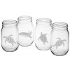 Games & Giftables Susquehanna Glass | Susquehanna Glass Set Of 4 Sea Turtles Drinking Jars Home Bar Carts & Accessories