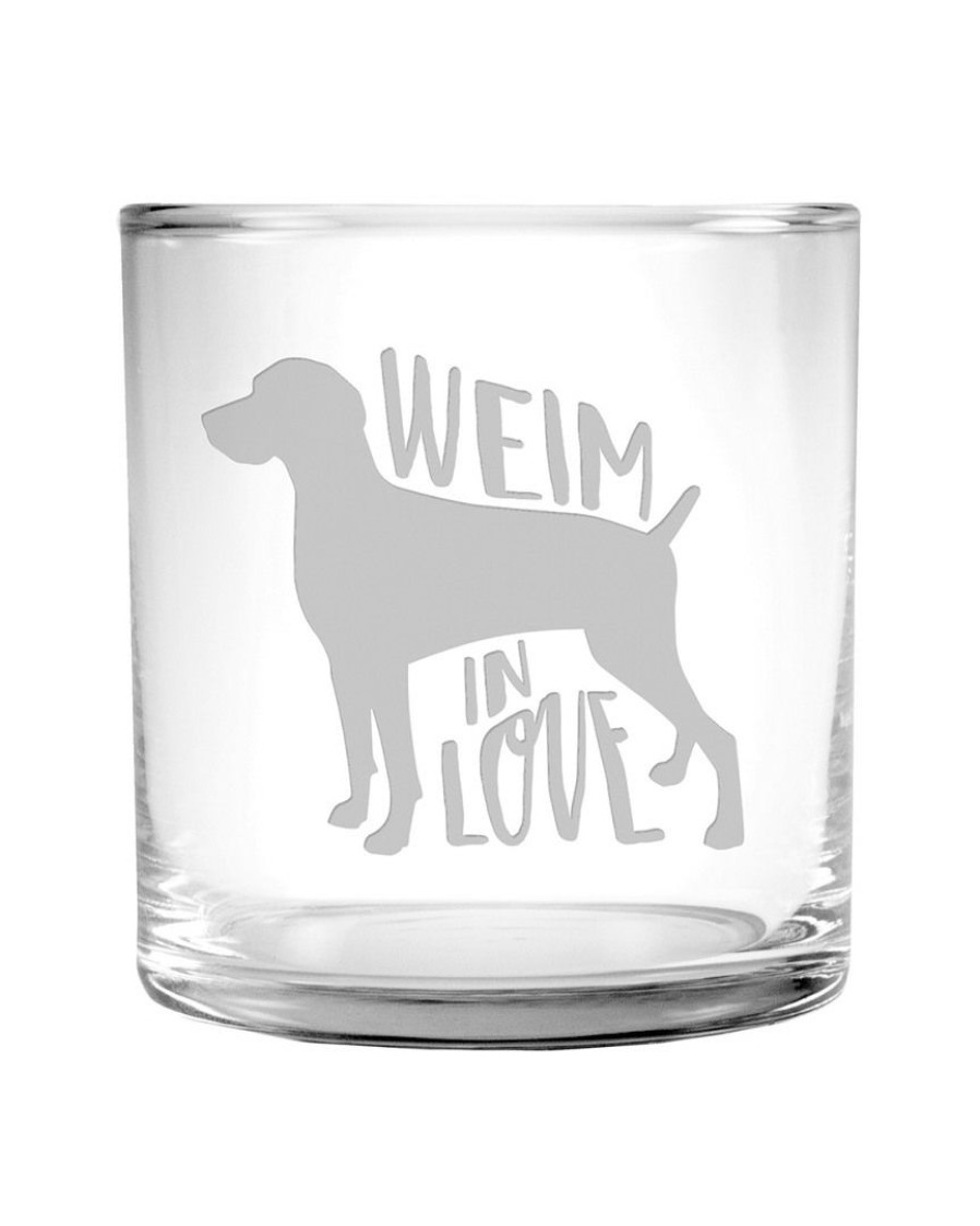 Pet Supplies Susquehanna Glass | Susquehanna Glass 11 Weim In Love Slim Rocks Glass 5Oz Home Pet Supplies