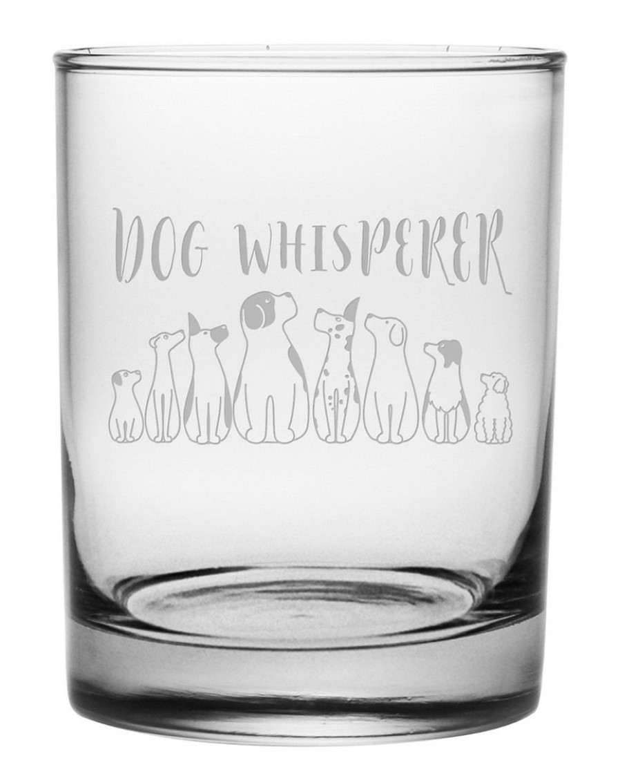 Pet Supplies Susquehanna Glass | Susquehanna Glass 14Oz Dog Whisperer Rocks Glass Set Of 4 Home Pet Supplies