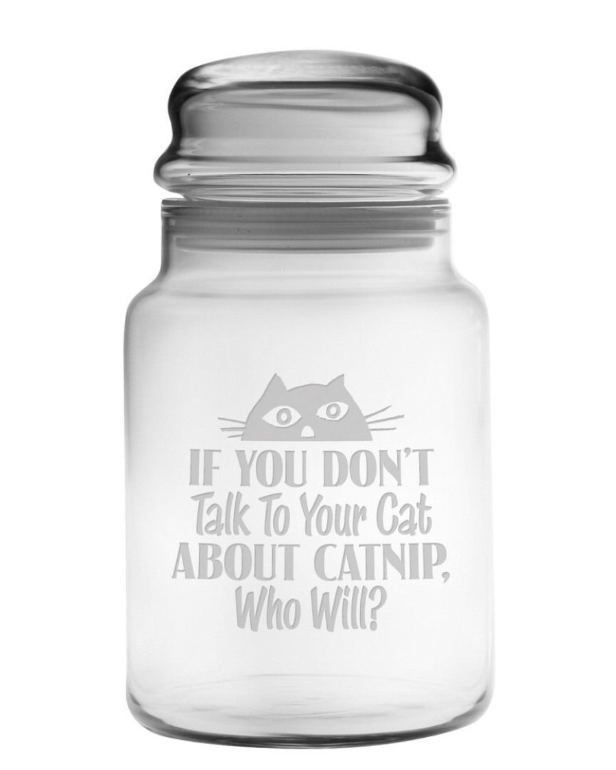 Pet Supplies Susquehanna Glass | Susquehanna Glass Talk To Your Cat Apothecary Jar Home Pet Supplies