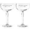 Drinkware Susquehanna Glass | Susquehanna Glass Set Of 2 Partner In Crime Cocktail Coupes Home Drinkware