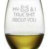 Dinnerware Susquehanna Glass | Susquehanna Glass My Cat & I Stemless Wine & Gift Box Home Dinnerware