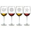 Games & Giftables Susquehanna Glass | Susquehanna Glass Set Of 4 Seashore 19Oz Wine Glasses Home Bar Carts & Accessories