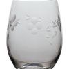 Drinkware Susquehanna Glass | Susquehanna Glass Set Of 4 Alice Hand-Cut Stemless Wine Home Drinkware