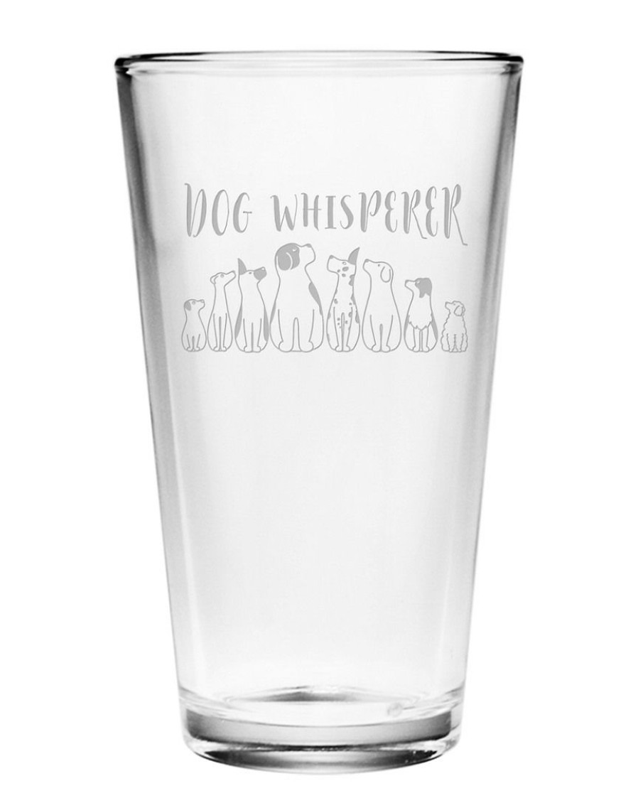 Pet Supplies Susquehanna Glass | Susquehanna Glass 16Oz Dog Whisperer Pint Glass Set Of 4 Home Pet Supplies