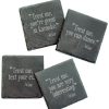 Games & Giftables Susquehanna Glass | Susquehanna Glass Set Of 4 Trust Me Assortment Slate Coasters Home Bar Carts & Accessories