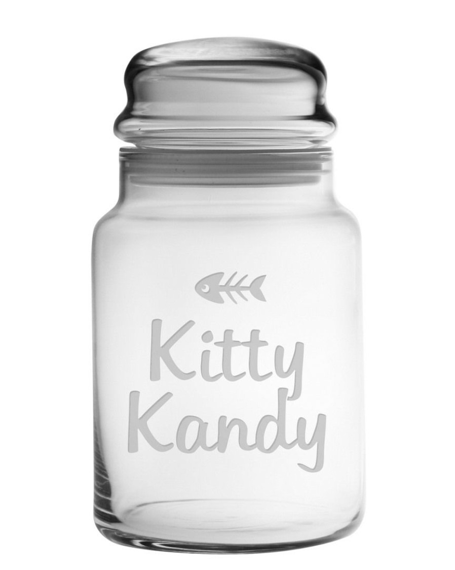 Games & Giftables Susquehanna Glass | Susquehanna Glass Kitty Kandy 31Oz Jar Home Bar Carts & Accessories