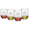 Games & Giftables Susquehanna Glass | Susquehanna Glass "Crowns" Set Of 4 21Oz Stemless Glasses Home Bar Carts & Accessories