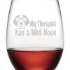 Games & Giftables Susquehanna Glass | Susquehanna Glass Set Of 4 Therapist Has A Wet Nose Stemless Wine Tumblers Home Bar Carts & Accessories