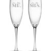 Drinkware Susquehanna Glass | Susquehanna Glass Set Of 2 I'M Her & I'M His Champagne Flute Glasses Home Drinkware