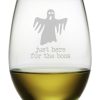 Drinkware Susquehanna Glass | Susquehanna Glass Ghost Set Of Four 21Oz Stemless Wine Glasses Home Drinkware