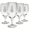 Games & Giftables Susquehanna Glass | Susquehanna Glass Set Of 4 Pineapple Handcut Footed Goblets Home Bar Carts & Accessories